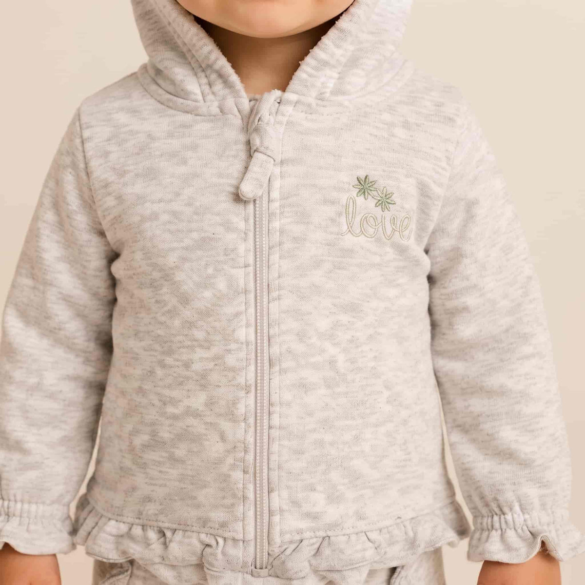 Lovely Hugs Baby Girls Winter Full Sleeves Pajama Set – Heather Grey