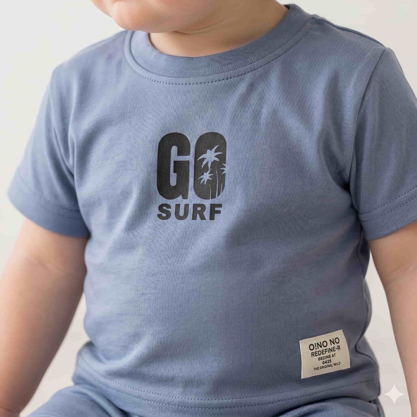 Surf Spirit Baby boys Half sleeves Short set - Blue