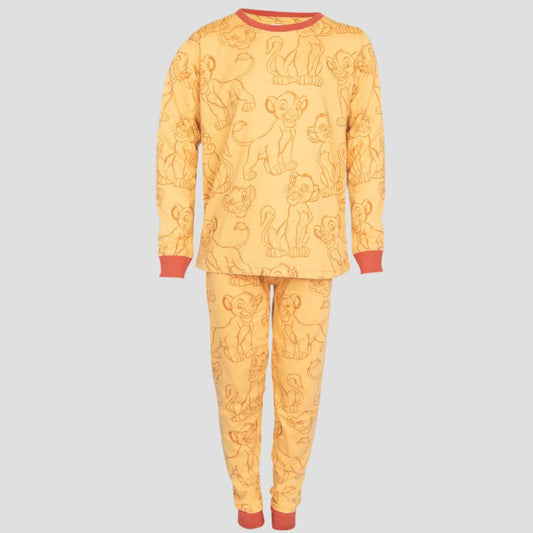 Lion Boys Full Sleeves Pajama Set - Brown