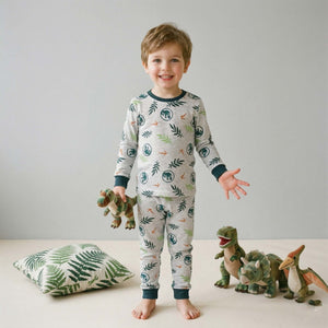 Jurassic Park Boys Full Sleeves Pajama Set - Grey