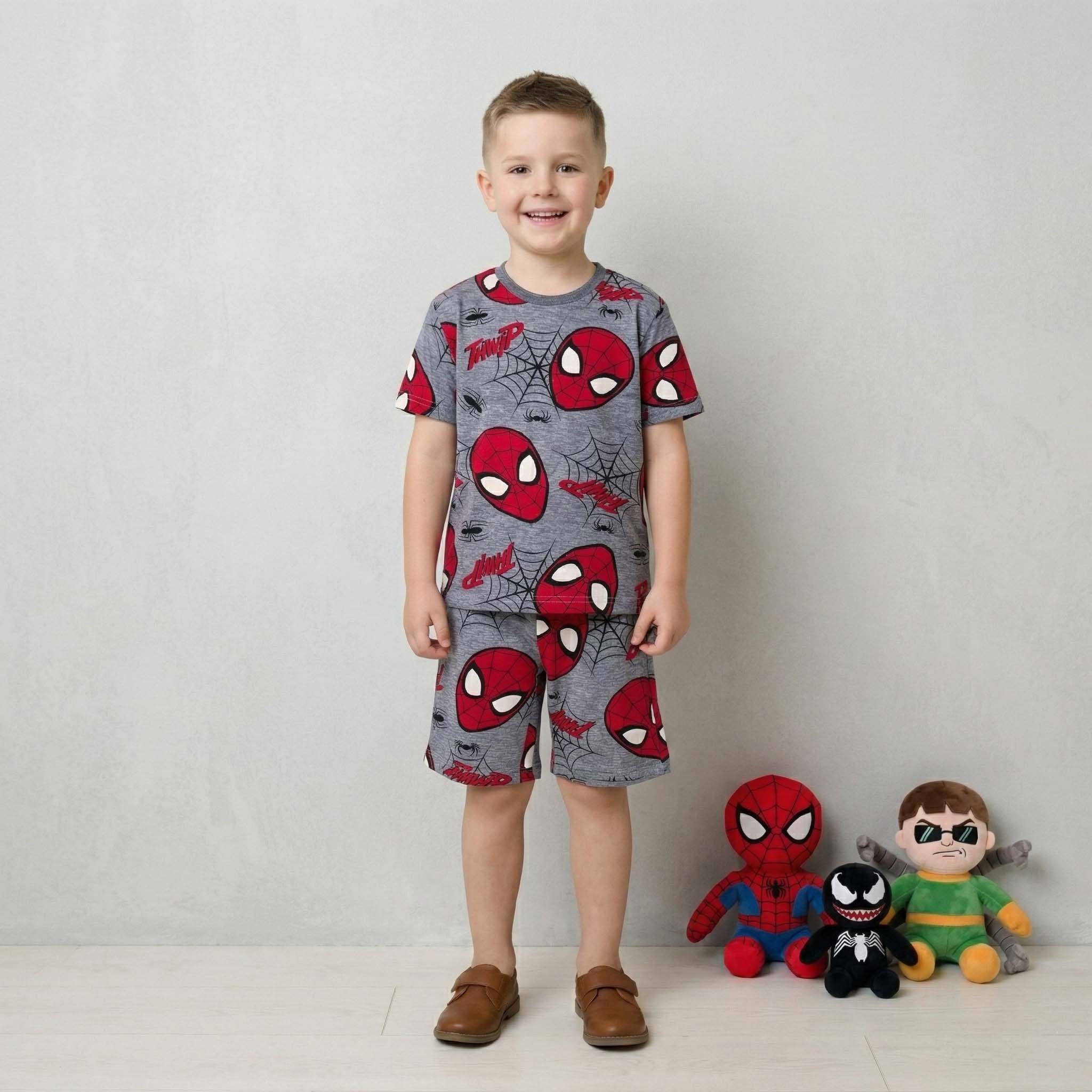 Spider-Man Boys Short Set - Grey