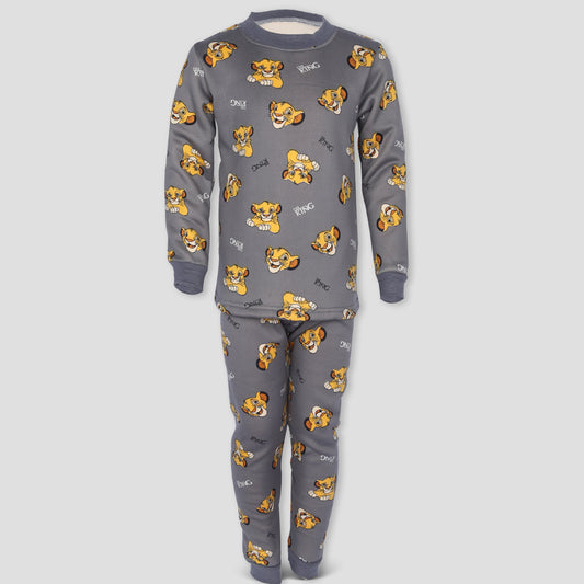 The King Boys Fleece Pajama Set - Dark Grey