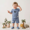 Surf Spirit Baby boys Half sleeves Short set - Blue