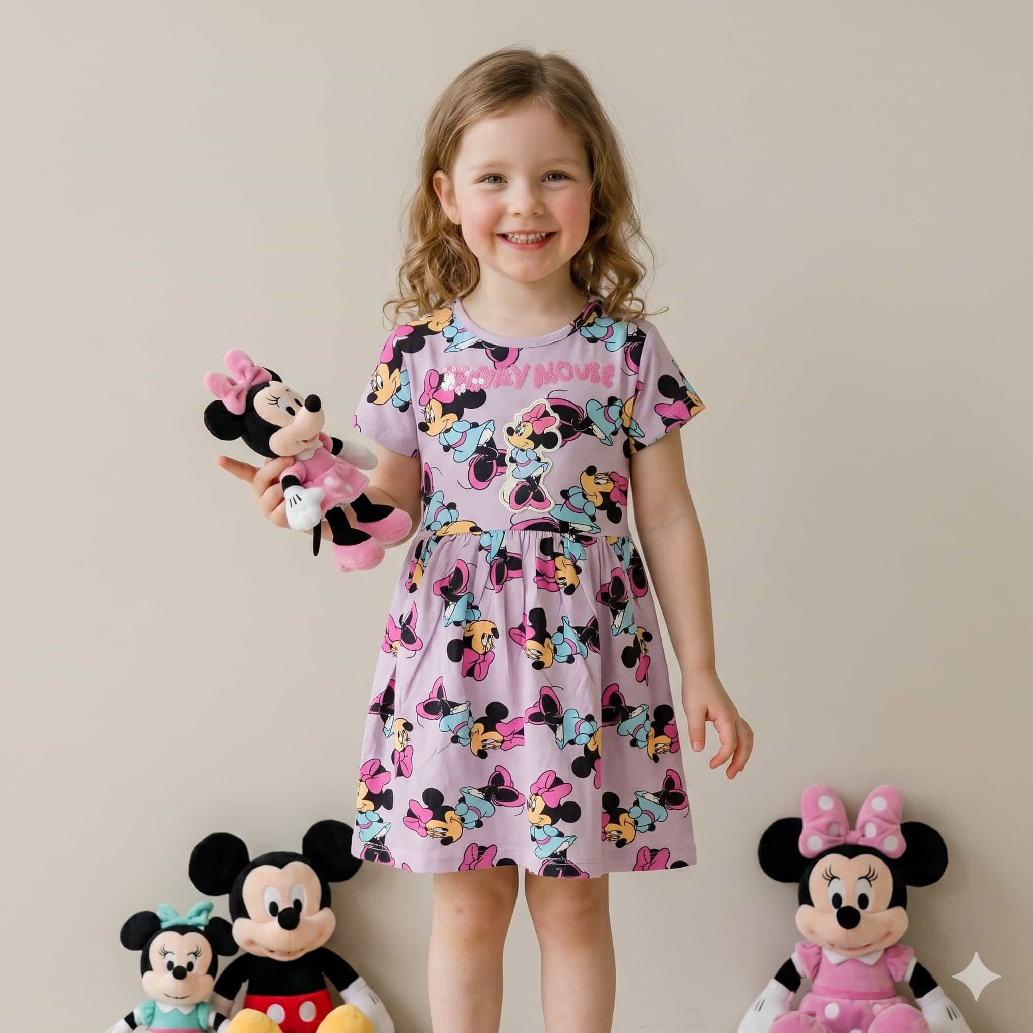 Minnie Mouse Girls Frock - Purple