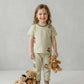 Cute Bear Girls Pajama Set - Light Brown