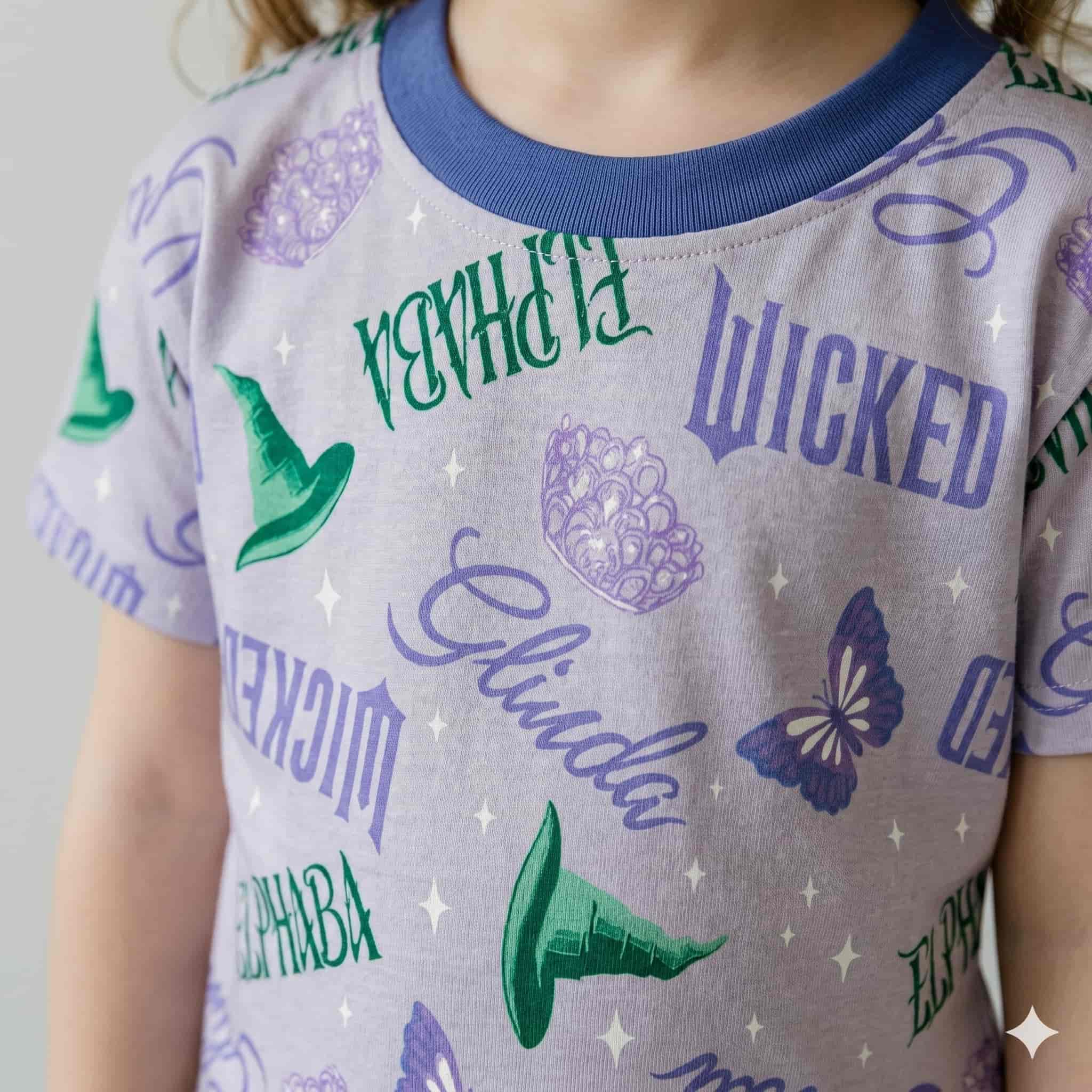 Spellbound Style Girls Short Sleeves Set - Lilac