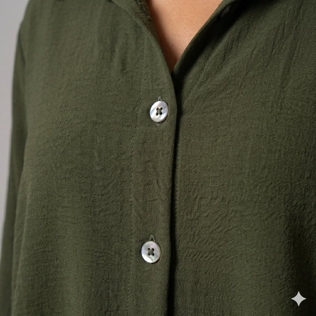 Forest Calm Women Full Sleeves Co ord Set - Green