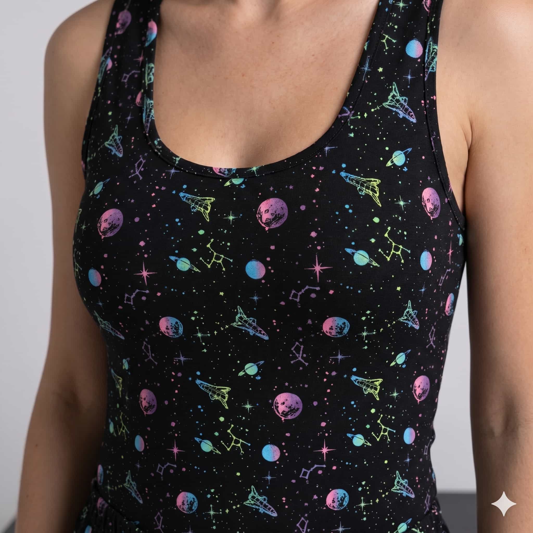 Cosmic Vibe Women Short Set - Black
