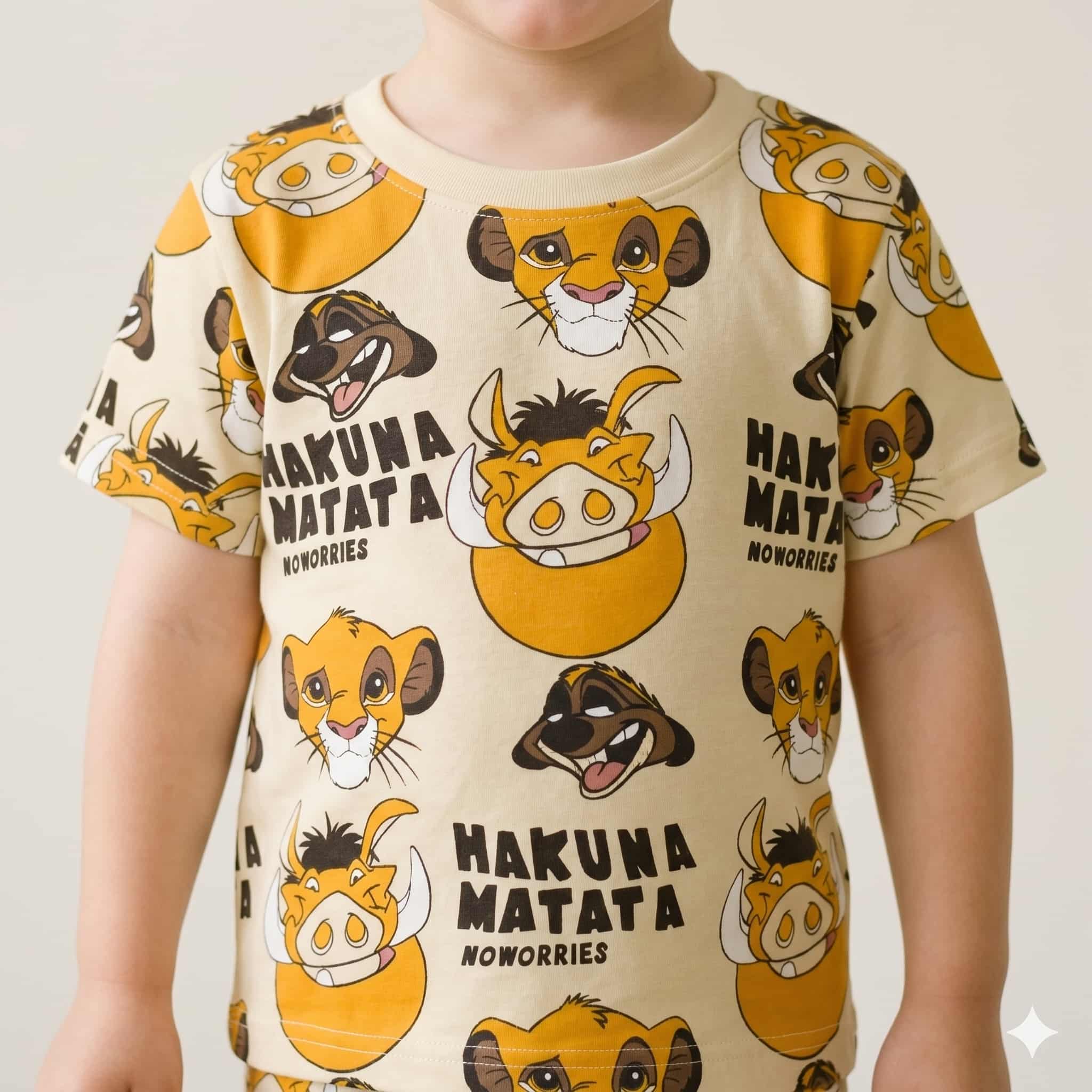 Lion King Boys Short Set - Beige
