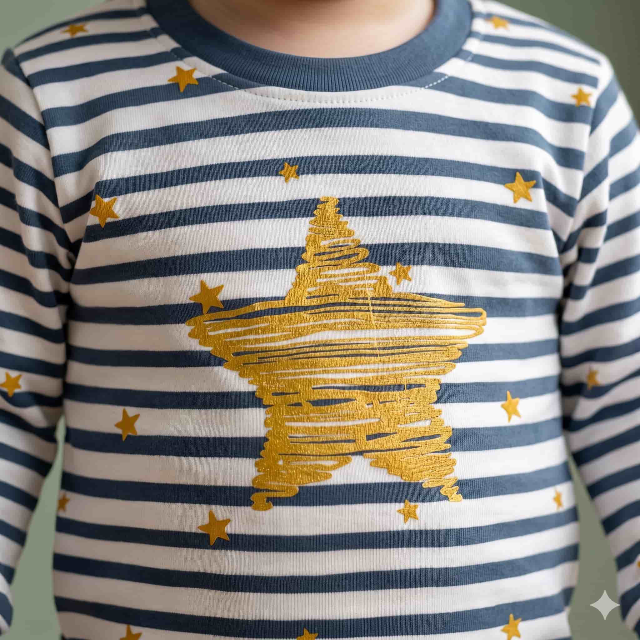 Stellar Stripe Baby Boys Full Sleeves Set - Navy Blue