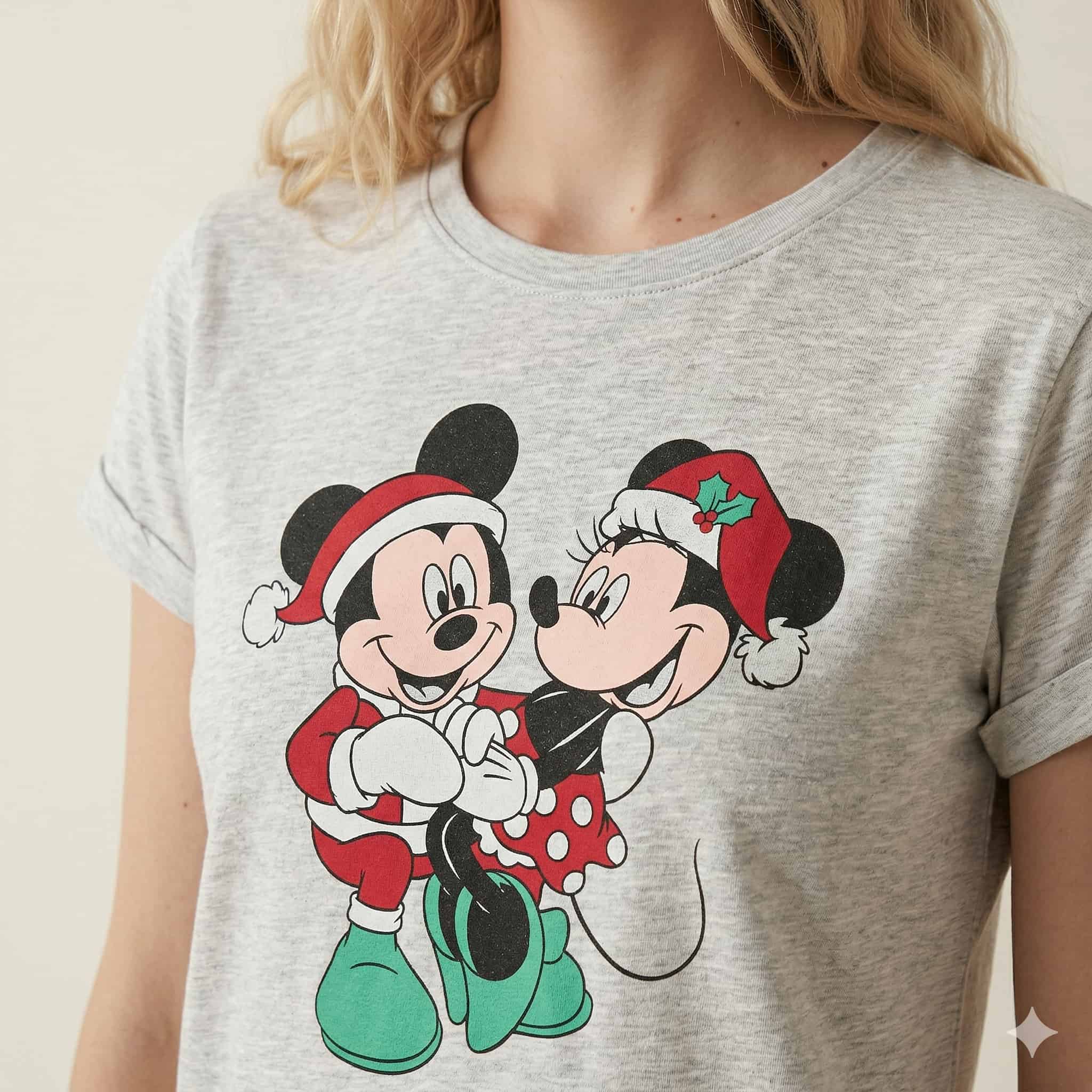 Mickey Minnie Women Pajama Set - Grey