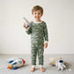 Stellar Voyage Boys Full Sleeves Pajama Set - Green