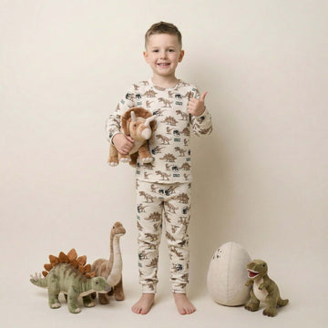 Jurassic World Boys Full Sleeves Pajama Set - Cream