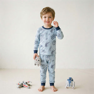 Star Wars Boys Full Sleeves Pajama Set - Blue
