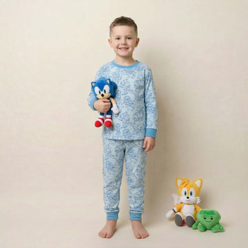 Sonic Boys Full Sleeves Pajama Set - Blue