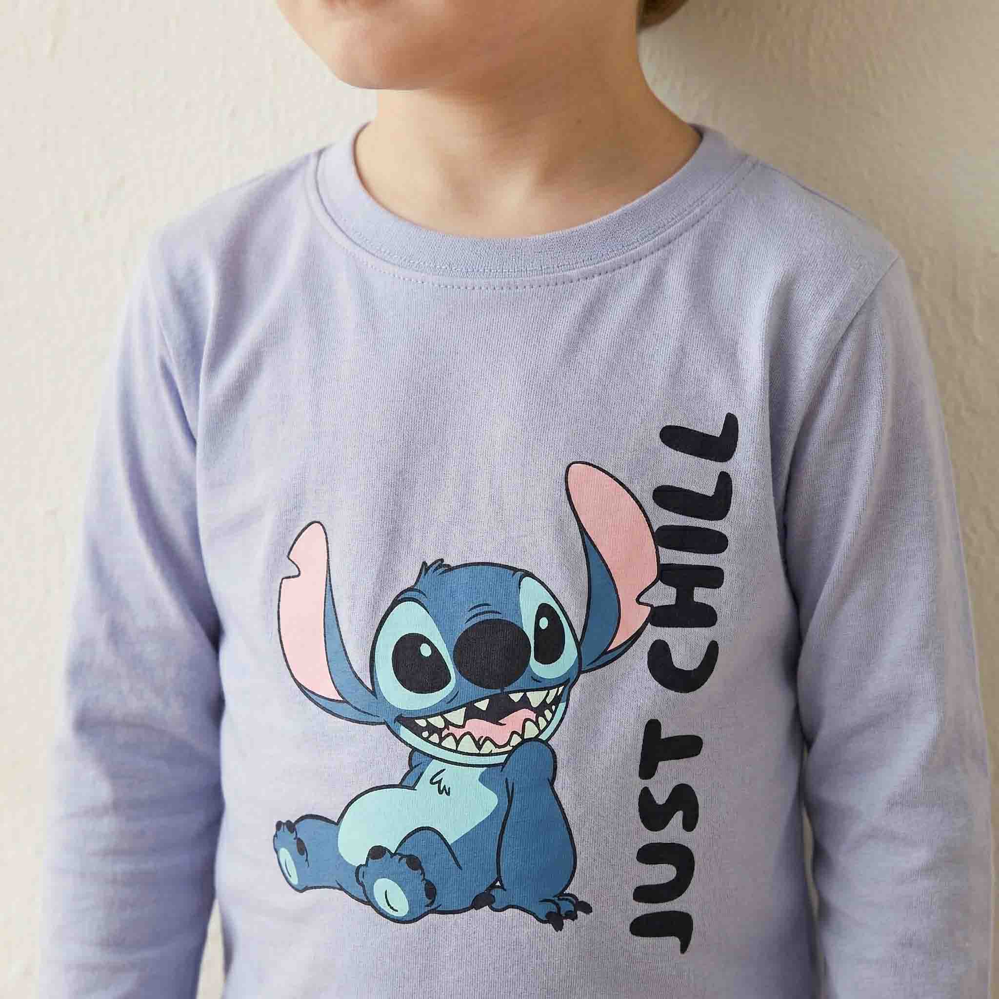 Stitch Boys Full Sleeves Pajama Set - Blue