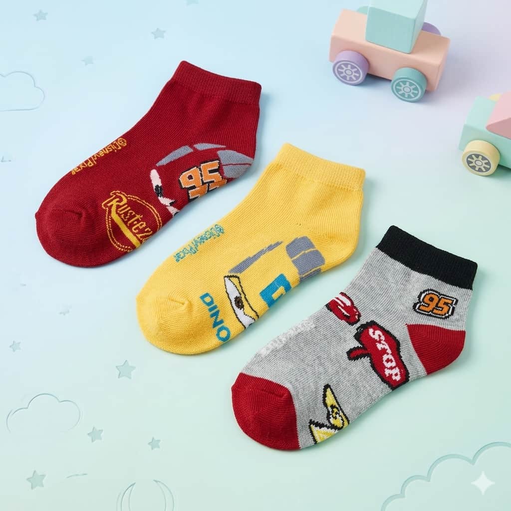 Turbo cars Summer socks (Pack of 3)