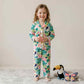 Jungle Joy Full sleeves Girls Button Pajama Set - Multicolor