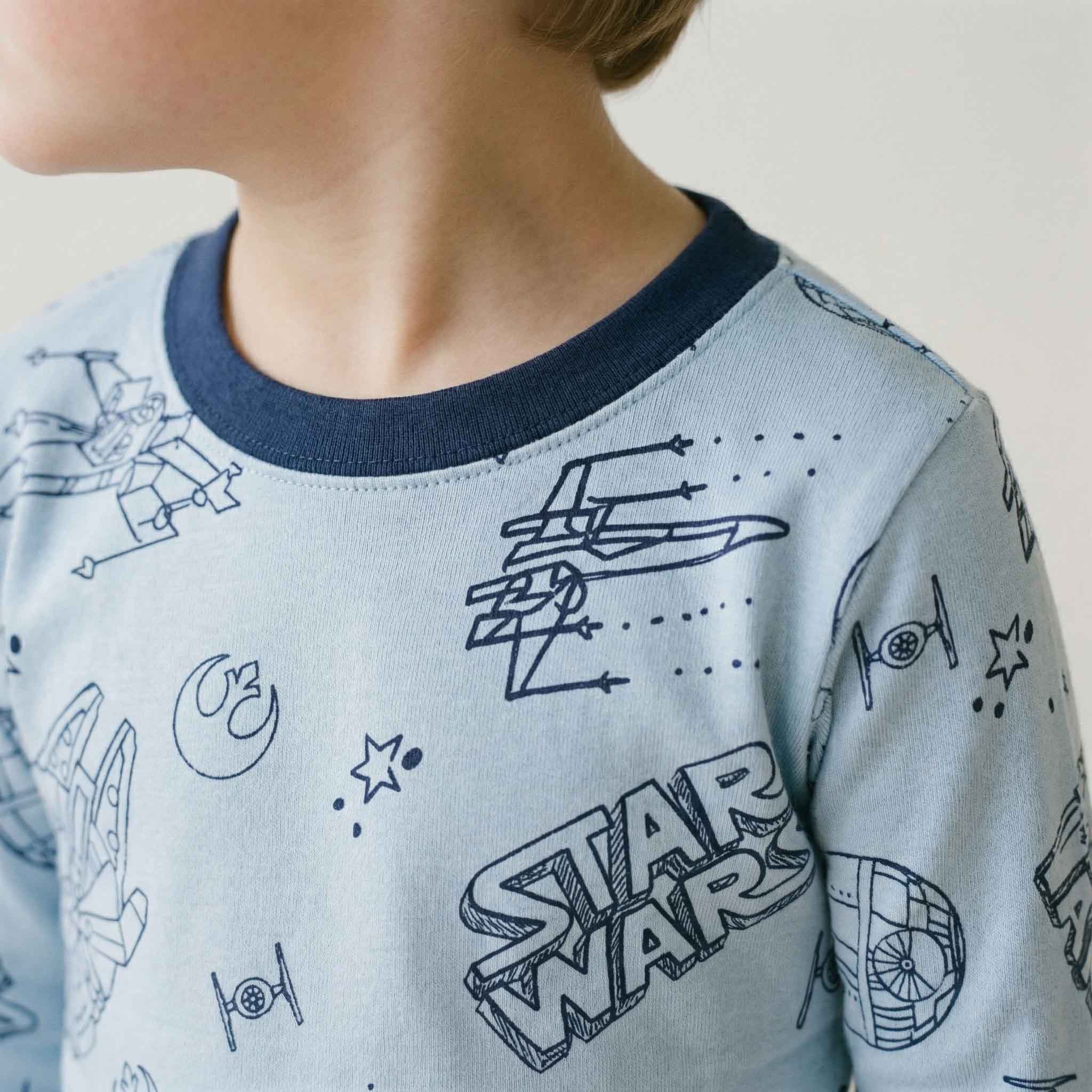Star Wars Boys Full Sleeves Pajama Set - Blue