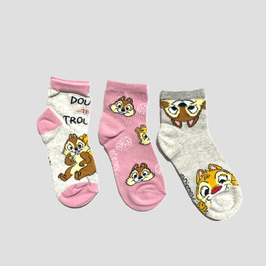 Double the trouble Girls Socks - Pack of 3