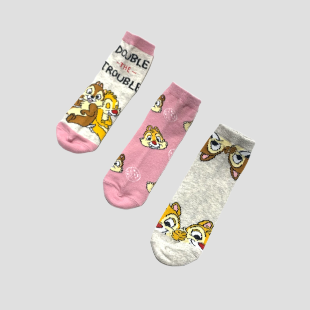 Double the trouble Girls Socks - Pack of 3