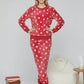 Star Women Polar Pajama Set- Red