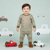 Pick up Car Baby Boy Pajama Set- Dark Green