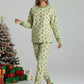 Deer Women Polar Pajama Set- Green