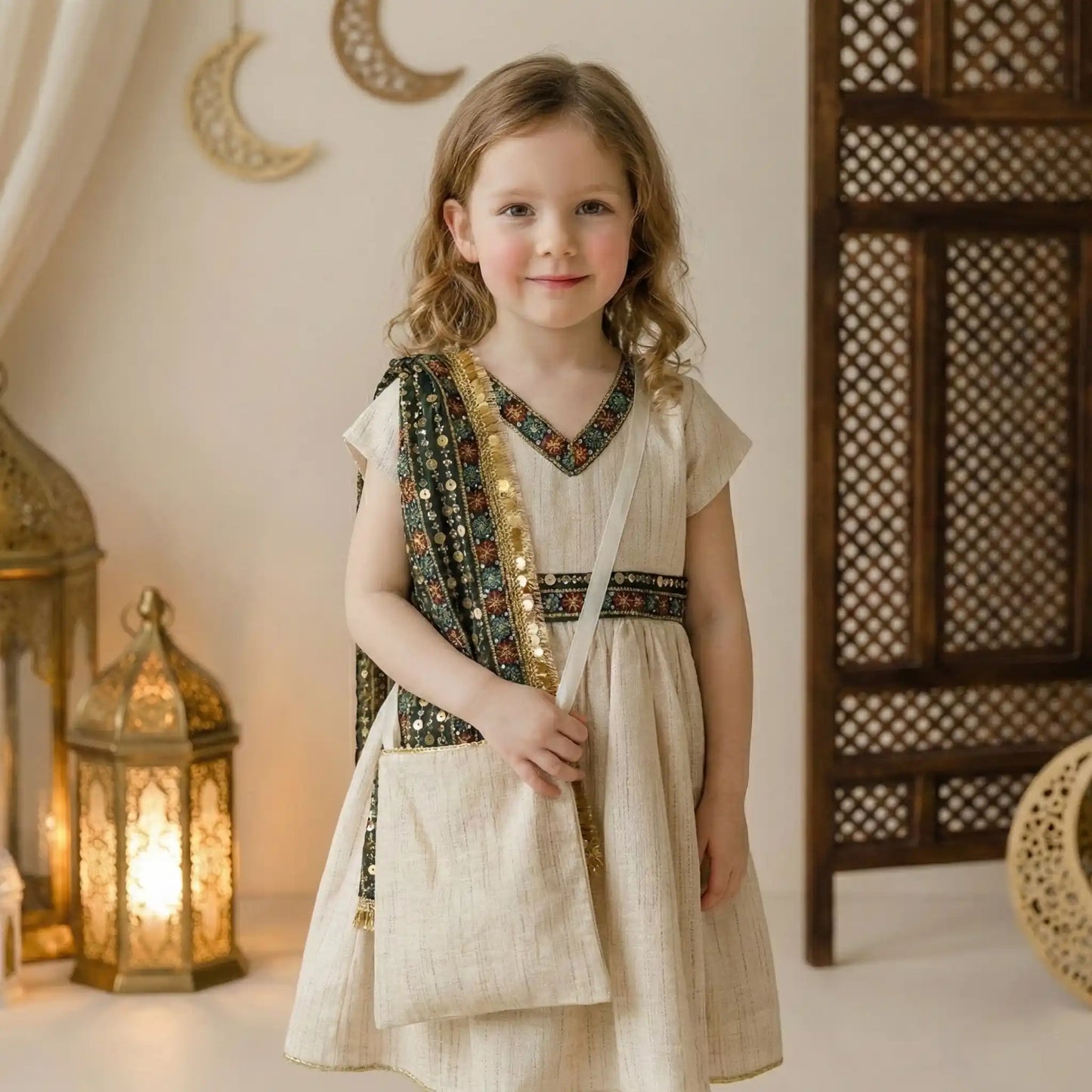 Heritage Hues Ghirgiyan Girl-Green