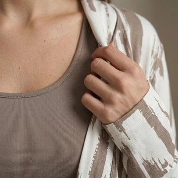 The Modern Brushstroke 3pc Women Pajamas- Brown