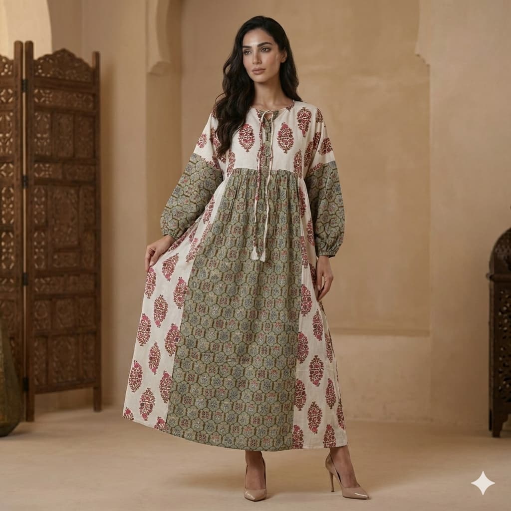 Sage Earth Lattice Women Daraa- Sage Green