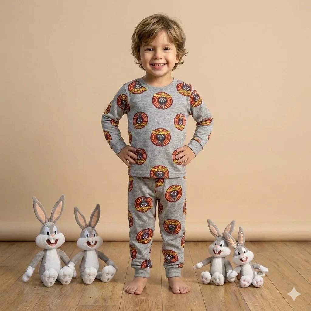 Looney Tune Boy Pajama Set-Grey