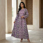 Majestic Motif Women Daraa- Deep Purple