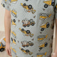 Construction Vehicle  Boy Pajama Set-Grey Blue
