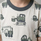Mini Excavator Boy Pajama Set-White