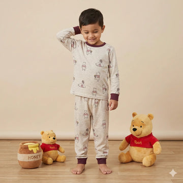 Pooh Honey Boy Pajama Set-Beige