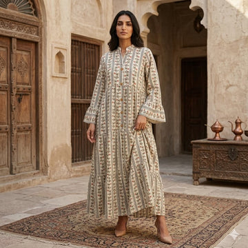Burnt Orange Women Daraa- Beige