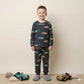 Doodle Car Boy Pajama Set- Black