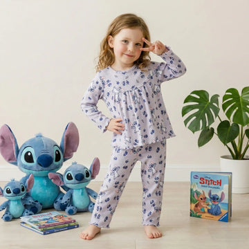 Stitch Girl Pajama Set- Blue