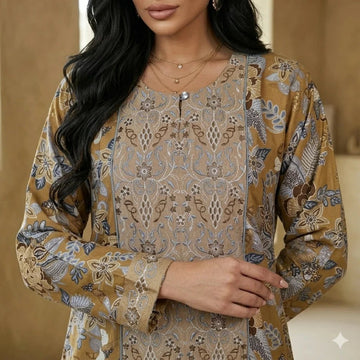 Majestic Motif Women Daraa- Golden Rush