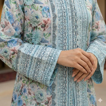 The Pastel Garden Women Daraa- Light Blue