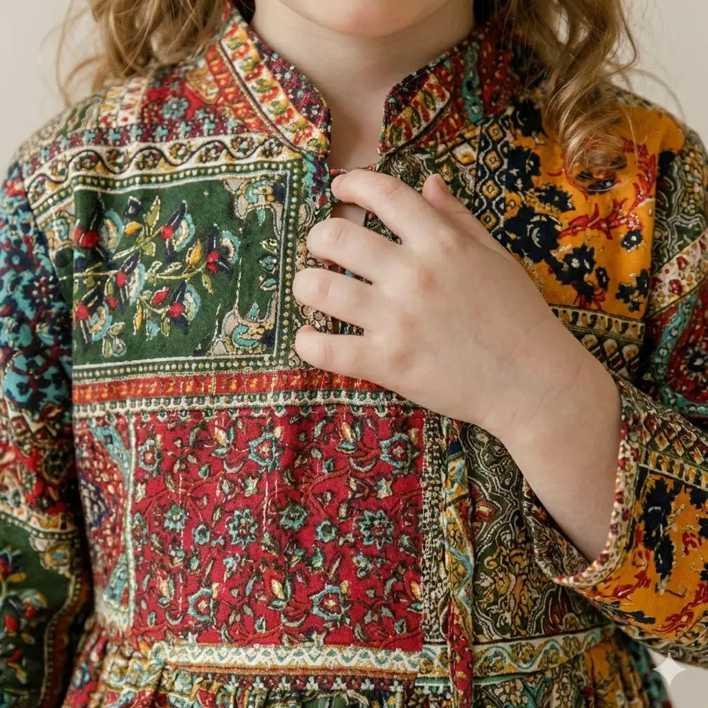 Forest Green & Teal Women Daraa- Girl Women