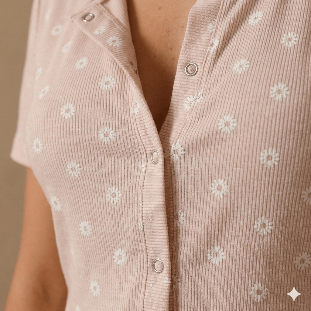 Blush Bloom Women Half sleeves pajama set - Peach