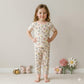 Blossom Garden Girl Pajama Set- Crème