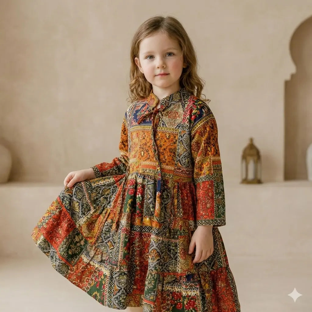 Sunset Orange & Amber Women Daraa- Girl Women