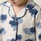 Cloud Button Boy Pajama Set- White