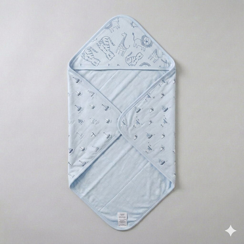 Safari Seas Baby Blanket - Light Blue