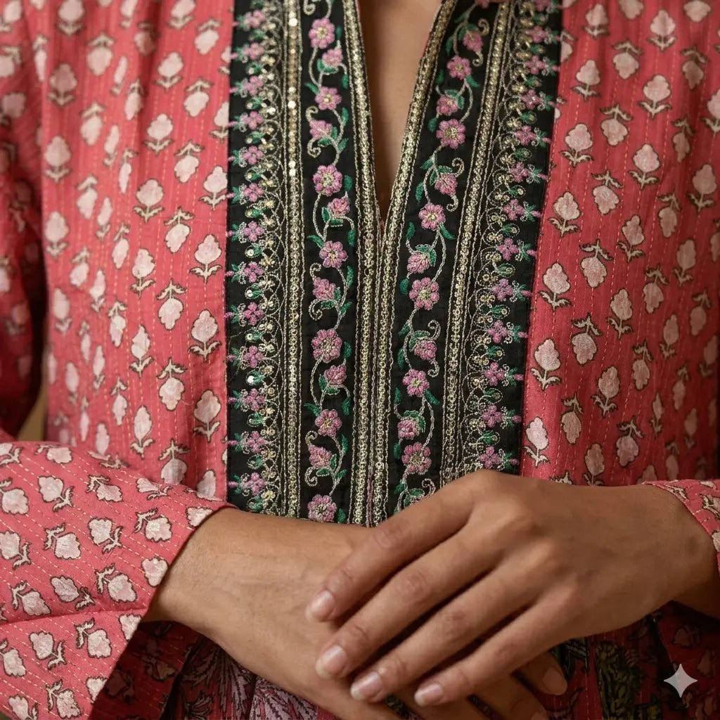 Terracotta Garden Women Daraa- Red