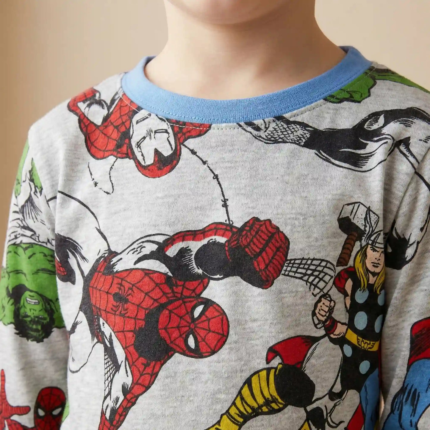 Marvel Hero Boy Pajama Set-Grey