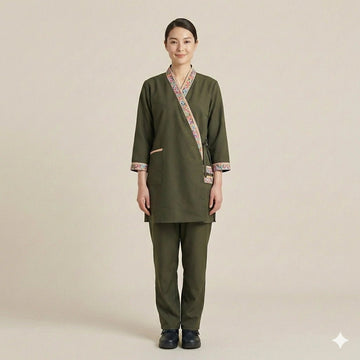 Khaddama Uniform Cross Line- Dark Green